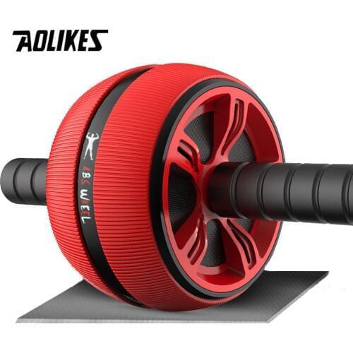 AOLIKES Roller wheel Abdominal Muscle Trainer for Fitness Abs Core Workout Abdominal Muscles Training Home Gym Fitness