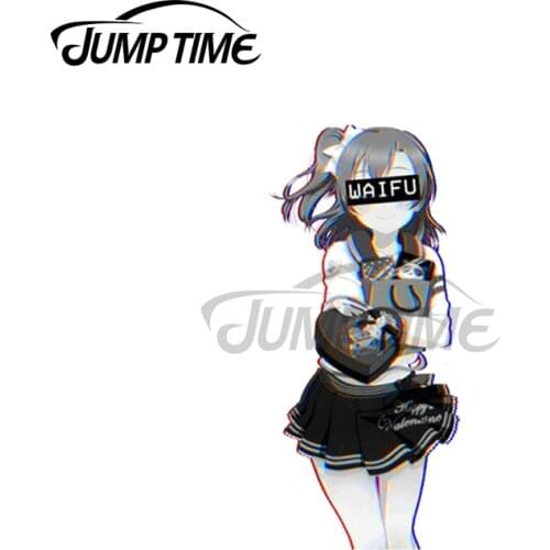 Jump Time 13 x 5.5cm For Honoka Waifu Vinyl Car Stickers Cartoon Decal 3D Custom Printing Laptop Suitable for VAN RV Decoration