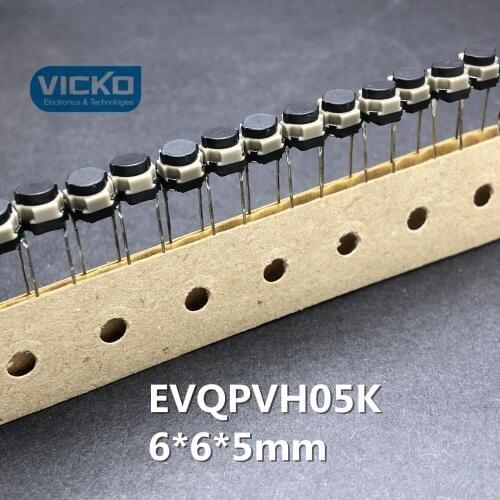 Japan EVQPVH05K 6*6*5 6*6*5mm Waterproof and dustproof switch 2pin Touch switch Soft keys Silent