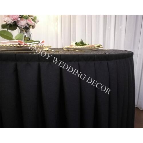 YHT#207 SHIPPING FREE, CUSTOMIZED AVAILABLE, elegant swag table skirt, standard 75cm hight for events decoration