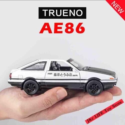 1:28 Toy Car INITIAL D AE86 Metal Toy Alloy Car Diecasts & Toy Vehicles Car Model Miniature Scale Model Car Toys For Children