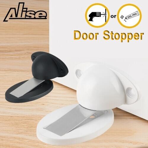 2pcs Magnetic Door 304 Stainless Steel Door Stopper,Nail Free Installation,Hidden Door Stopper,Door Suction Furniture Hardware