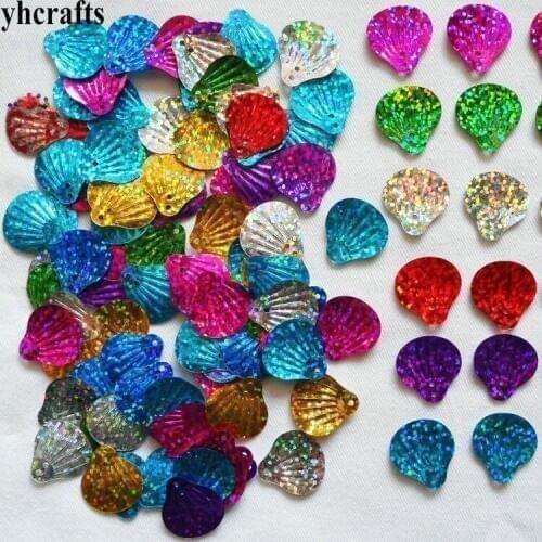 20gram/Lot 18mm Shell with hole sequin Craft material Kindergarten arts and crafts Intelligence Creative activity item Wholesale