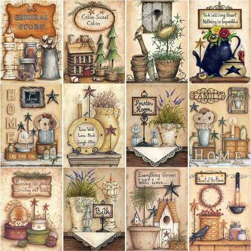 5D DIY Diamond Painting Potted Plants Diamond Embroidery Flower Cross Stitch Full Square Round Drill Home Decor Manual Art Gift