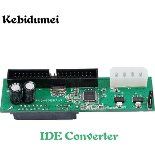 Kebidumei 15+7 22 Pin 2.5" 3.5" SATA to 3.5" IDE Adapter Hard Disk Driver HDD SATA to IDE Converter for Laptop Notebook PC