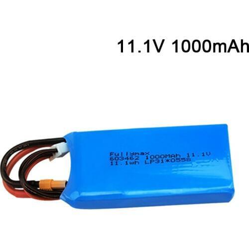 3S 11.1V 1000mAh Lipo Battery For XK X450 FPV RC Drone Spare Parts Accessories Replace Rechargeable Batteries