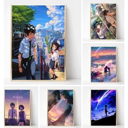5D Diy Diamond Painting Anime Your Name Map Full Diamond Inlaid Picture Embroidery Cross Stitch Kit Home Decoration Gift