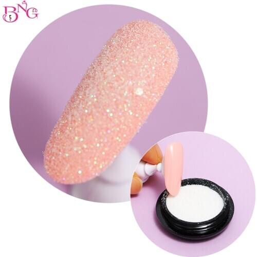 BNG 2g/Box Sugar Nail Powder Glitter Base Nail Dust Powder Laser Gradient Nail Pigment Glitter Nail Art Decoration