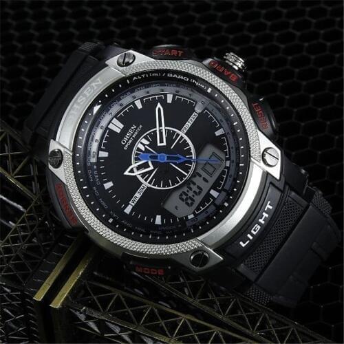 Ohsen Men Sport Watches Military Casual Sports Mens Quartz Watch Waterproof Rubber Clock Male Wristwatches Relogio Masculino