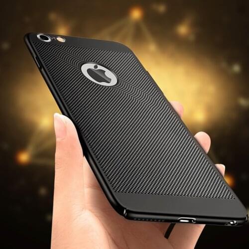Heat Dissipation Phone Cover Case For iPhone 7 8 Plus Mesh Design Hard PC Cases For iPhone 12 11 Pro X XS Max XR Breathable Case