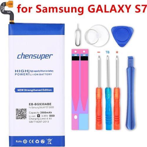 Chensuper new 3900mAh EB-BG930ABE Battery for Samsung GALAXY S7 G9300 SM-G9300 SM-G930 G930 G930F Cell Phone Battery