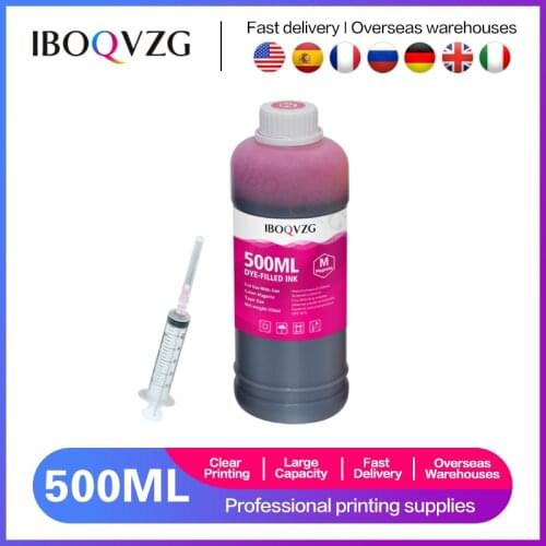 IBOQVZG CISS Refilled Dye Ink Universal Ink Compatible For HP For Canon For Epson For Brother Printers Ink Cartridge 500ml