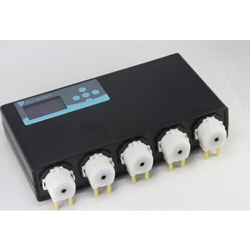 DC Mini Peristaltic Pump Flow Volume Adjustable for Aquarium + AC Adapter Free Shipping