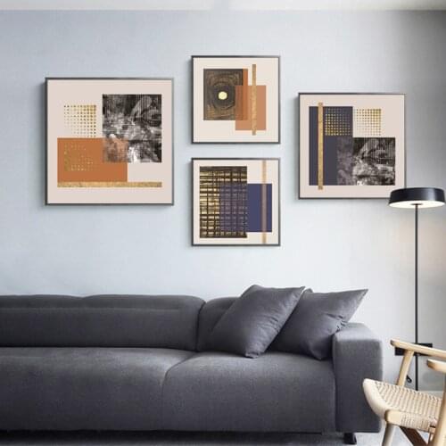 Nordic Style Geometric Abstract Art Mural Living Room Decoration Painting Bedroom Bedside Painting Sofa Porch Corridor Wall Art