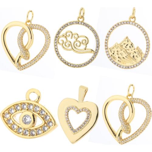 Mountain Cloud Designer Jewelry Charms Metal Earrings Charms Diy Pendant Necklace Charm Gold Snake Dangle Bracelet Chrams Resin