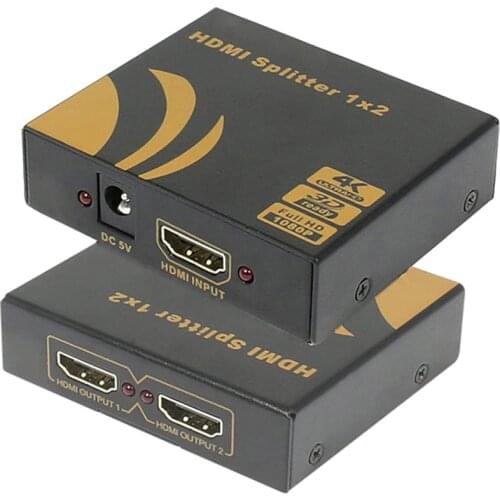 HDMI Splitter 4K 4-port HDMI 1X4 Splitter switcher Box Hub 1080P HDMI 1 in 2 out for STB PS4 DVD