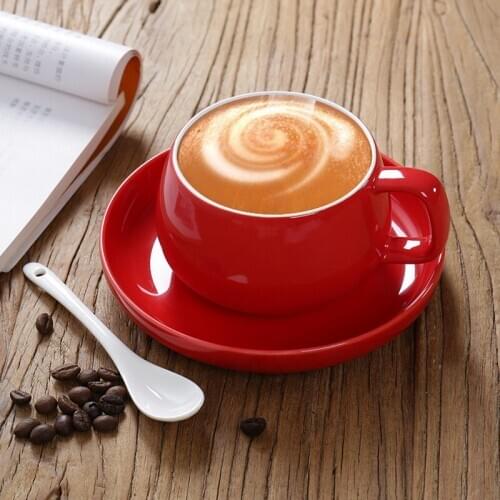 Ceramic Cup European Coffee Cup with Saucer Spoon LOGO Custom Made High-end Gift Cup Office Water Cup