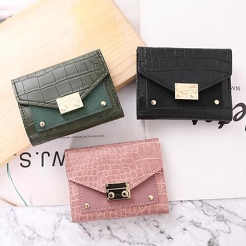 Short Wallets Leather Women Wallets Fashion Wallet Student Coin Purse Card Holder Ladies Clutch Bag Small Coin Purse