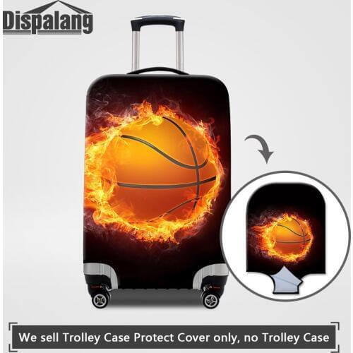 Dispalang Cool Basketballs Printing Case For Suitcase Men Fashion Travel Accessories For 18-32 Inch Dust Luggage Protector Cover