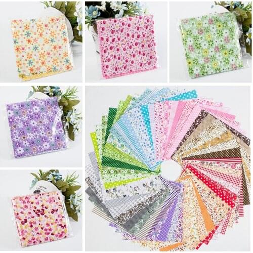 24 * 25cm / 50 * 50cm Pure cotton cloth thin section color printing handmade small patchwork DIY handmade craft sewing material