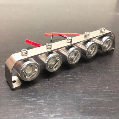 5W Metal Roof Light LED Spotlight for TRX4 D90 D110 1/10 RC Climbing Car JR Plug Searchlight Lamp