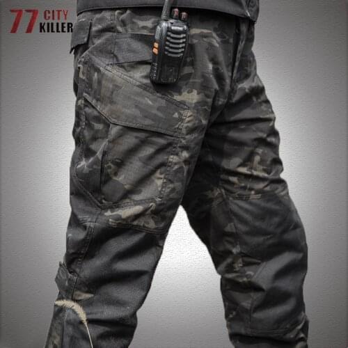 Camouflage Tactical Pants Men IX6 Military Style Waterproof Army Cargo Trousers Male Knee Reinforced Durable Mens Combat Pants