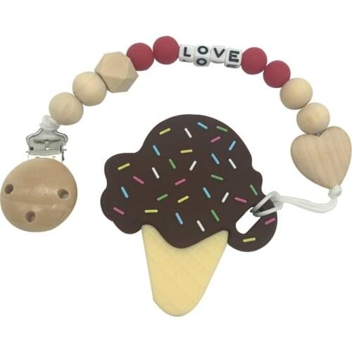 Baby Dummy Holder Set Food Grade Silicone Pacifiers Chain Accessories Newborn Dummy Clip Soother Teether Chewing Teething Toys