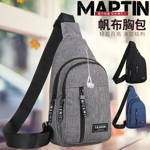Chest Canvas Bag Sling For Crossbody Pouch Waist Shoulder Mens Nylon Messenger New Backpack Multifunctional Sports Waist Bag