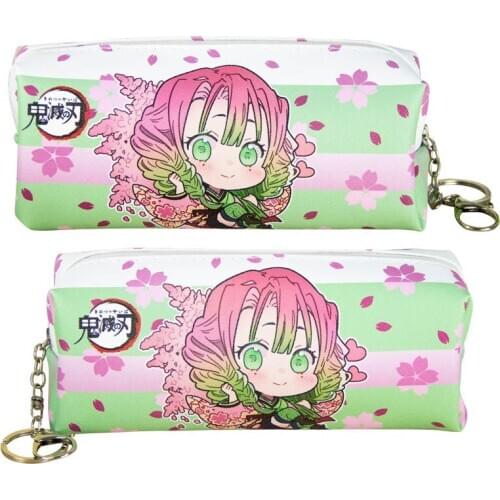 Ghost Student Pencil Case for Anime Demon Slayer Blade Cartoon Print Pen Bag Stationery Pencilcase Pen Marker Bag Storage Pouch