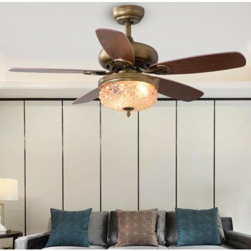 Retro Ceiling Fan Light New Chinese Style Living Room Ceiling Fan Light Bedroom Dining Room Decoration Ceiling Fan with Lights
