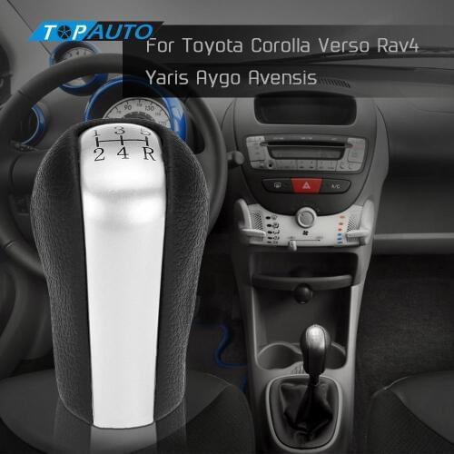 5 Speed Gear Stick Shift Knob Insert Replacement for Toyota Corolla 1992-2009 Verso Rav4 Yaris Aygo Avensis Car Styling