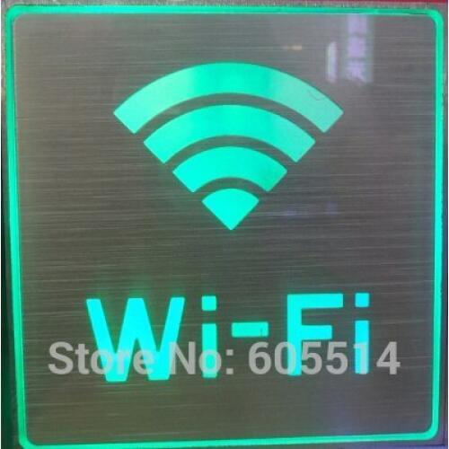[Seven Neon]Free shipping 20sets 110*110*30mm square shape led singnal light led indicator of "WIFI" in green light