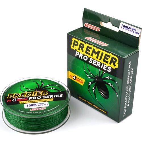 High Quality 4 Strands 100M Super Strong Braided Wire Fishing Line 6-100LB 0.4-10.0 PE Material Multifilament Carp Fishing Cord