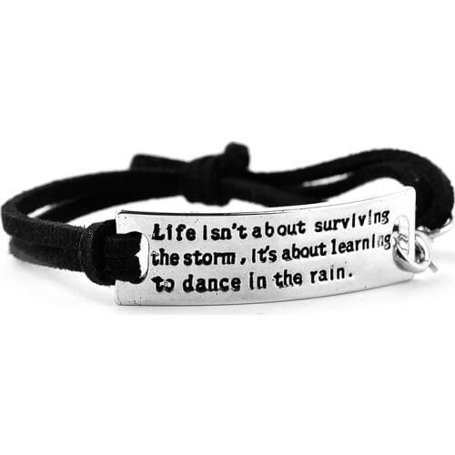 Engraved Positive Inspirational High Quality Cuff Letter Bracelet Bangles for Women Gift Fashion Handmade Jewelry Wholesale