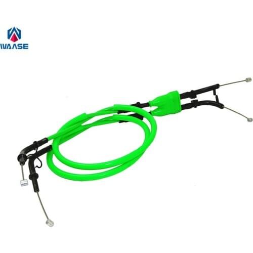 Waase 2pcs For Kawasaki Ninja ZX-10R ZX10R 2016 2017 Motorcycle Throttle Cable Steel Wire
