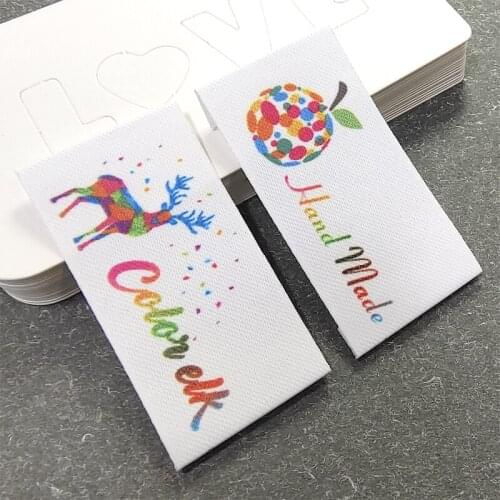 Premium Quality Clothing label garment clothing size tag washable labels logo printing colorful Satin Labels Printing