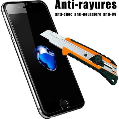 For iPhone 8/7/6S/6 Vitre protection Verre tremp Film protecteur cran 4.7