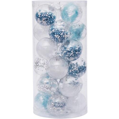Adornos Navidad 2022 Natal Christmas Ball Set 6cm Blue Plastic Balls Christmas Tree Decoration