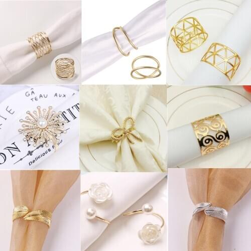 1pcs Serviette Rings Napkin Holder Metal Cross Hollow Dinner Towel Napkin Ring Party Decoration Table Decoration High Quality