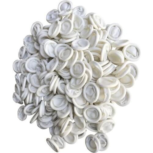 1 Pack 500g Natural Rubber Gloves Finger Cots Latex Fingertip Protective Disposable