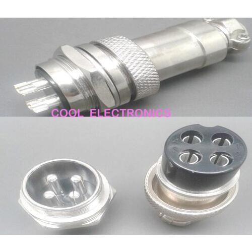 10sets(20pcs) 4 pin GX20-4 GX20 20mm Air Aviation Wire Panel Male & Female Metal Connector Socket