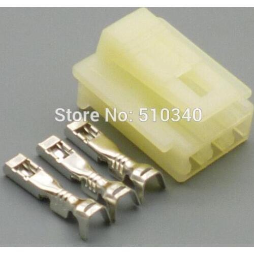 100set 3 hole plastic car connector car connector with terminal plug