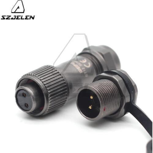 2 pin Waterproof Connector WEIPU ST12 series LED Power Front-nut Wire Connector Male Socket Female Plug IP67