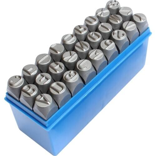 27PC Kit Hand Knock Steel Puncher Alphabet Stamp Dies Punching Letter Mold A to Z and