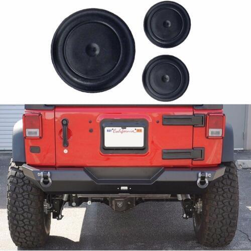 3pcs/set Rubber Plug Set for Wrangler JK Tailgate Tramp Stamp Tire Carrier Delete