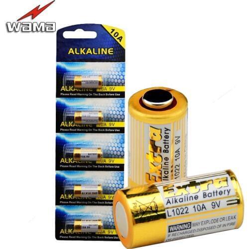 5pcs/Pack 10A 9V L1022 battery for Door Shutter Garage Remote Control Batteries Netural Packing High Quality Wholesales