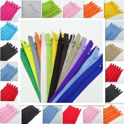 50 Pcs 3# (3-10 Inches) 7.5-25CM Closed Nylon Coil Zipper For Quilt Cover Tent Pillowcase Clothing