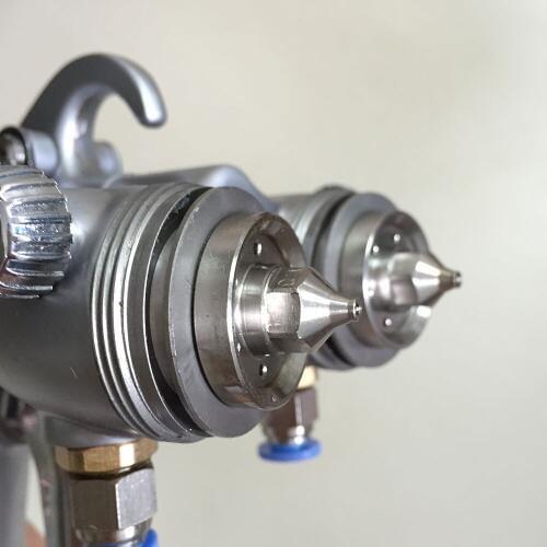 SAT1189 air spray guns for painting cars professional silver mirror chrome paint sprayer high pressure dual nozzle gun paint