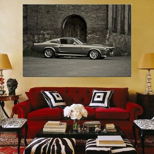 Retro car Shelby GT500 Muscle Car Canvas Painting Poster Wall Painting Wall Art for Living Room Home Decor