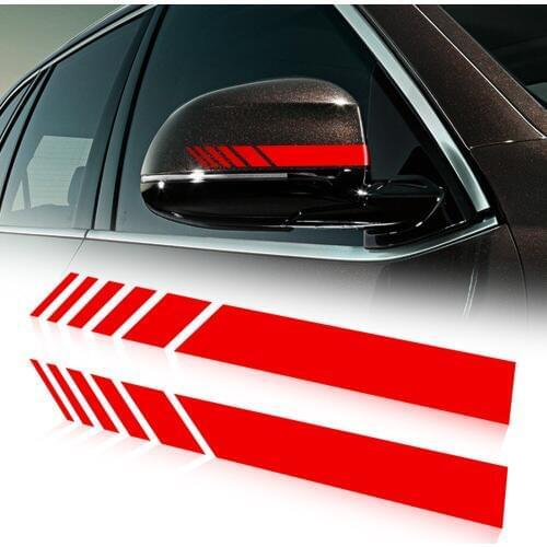 Car Sticker Rearview Mirror Side Decal Stripe Vinyl for Hyundai Creta I10 I20 Tucson Elantra Santa Fe Solaris Creta Veloster